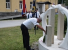 Podpredsednik g. Janez Dolinar položil venec na obeležje.